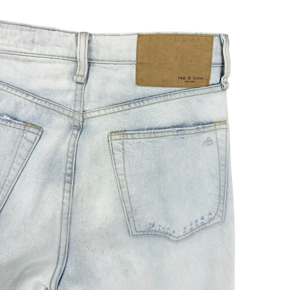 RAG & BONE Jeans Maya High Rise Slim Destroyed Hem Blue - Picture 6 of 8